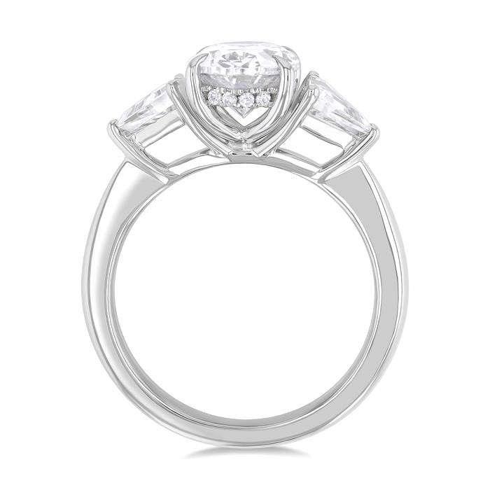 Oval Shape Semi-Mount Diamond Engagement Ring