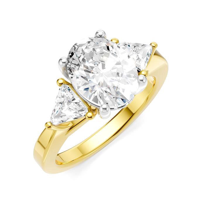 Oval Shape Semi-Mount Diamond Engagement Ring