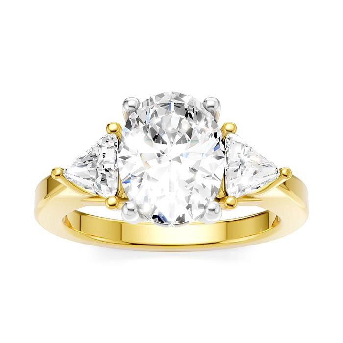 Oval Shape Semi-Mount Diamond Engagement Ring