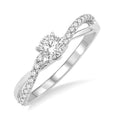 Round Shape Semi-Mount Diamond Engagement Ring