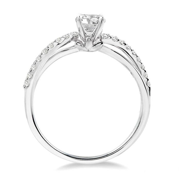 Round Shape Semi-Mount Diamond Engagement Ring