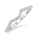 1/5 Ctw Round Cut Diamond Wedding Band in 14K White Gold
