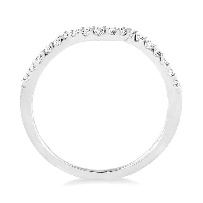 1/5 Ctw Round Cut Diamond Wedding Band in 14K White Gold