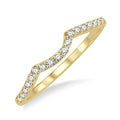 1/5 Ctw Round Cut Diamond Wedding Band in 14K Yellow Gold