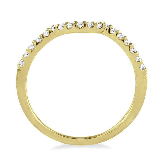 1/5 Ctw Round Cut Diamond Wedding Band in 14K Yellow Gold