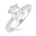 Oval Shape Semi-Mount Diamond Engagement Ring