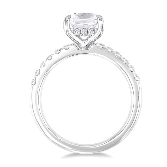 Princess Shape Semi-Mount Diamond Engagement Ring