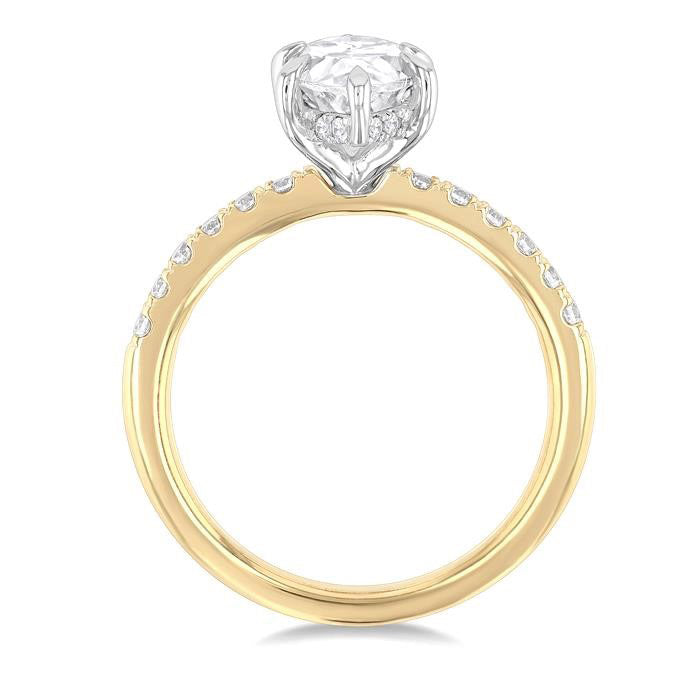 Marquise Shape Semi-Mount Diamond Engagement Ring