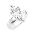 1/4 Ctw Akari Marquise and Round Cut Diamond Semi Mount Engagement Ring in 14K White Gold