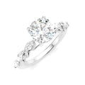 3/4 Ctw Round Shape Marquise and Round Cut Diamond Semi-Mount Engagement Ring in 14K White Gold