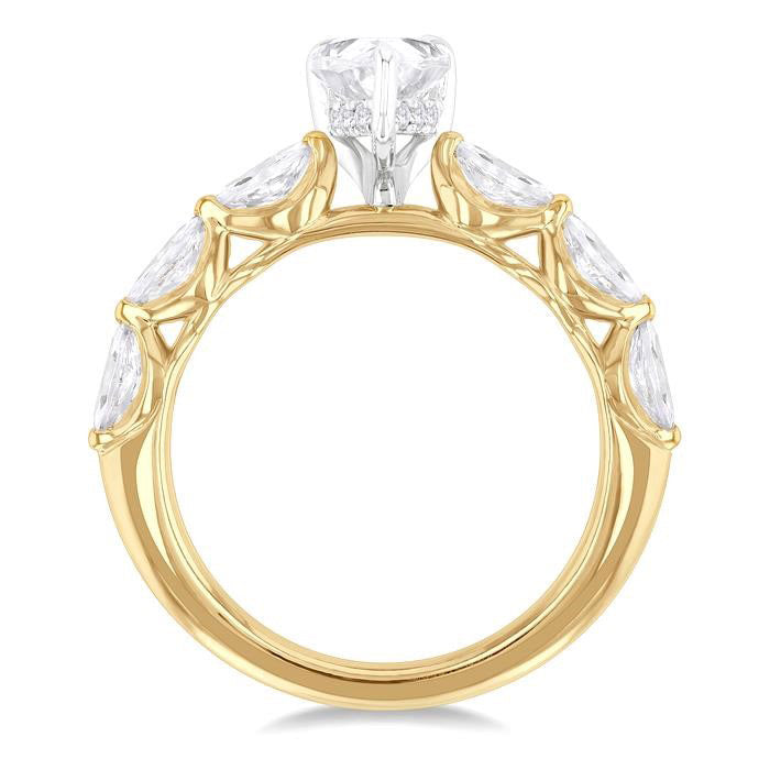 Pear Shape Semi-Mount Diamond Engagement Ring