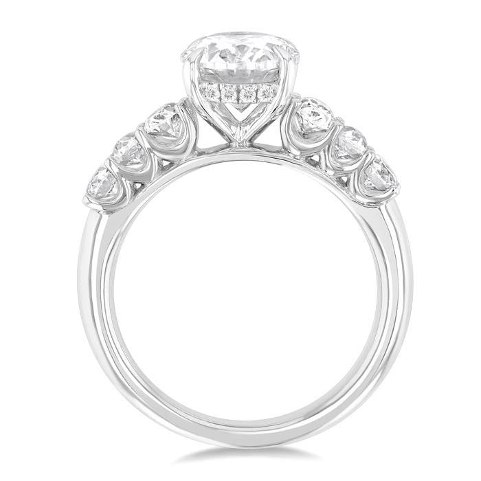 Oval Shape Semi-Mount Diamond Engagement Ring