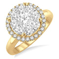 Round Shape Halo Shine Bright Essential Diamond Engagement Ring