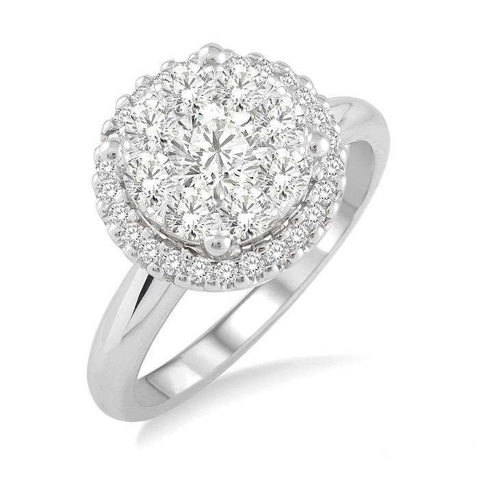 Shine Bright Iskandar Nexus 14K White Gold Diamond Ring