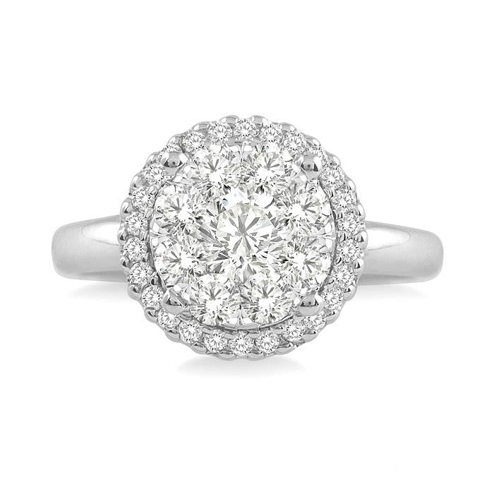 Shine Bright Iskandar Nexus 14K White Gold Diamond Ring