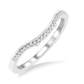 1/10 Ctw Round Cut Diamond Wedding Band in 14K White Gold