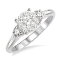 1/2 Ctw Shine Bright Round Cut Diamond Engagement Ring in 14K White Gold
