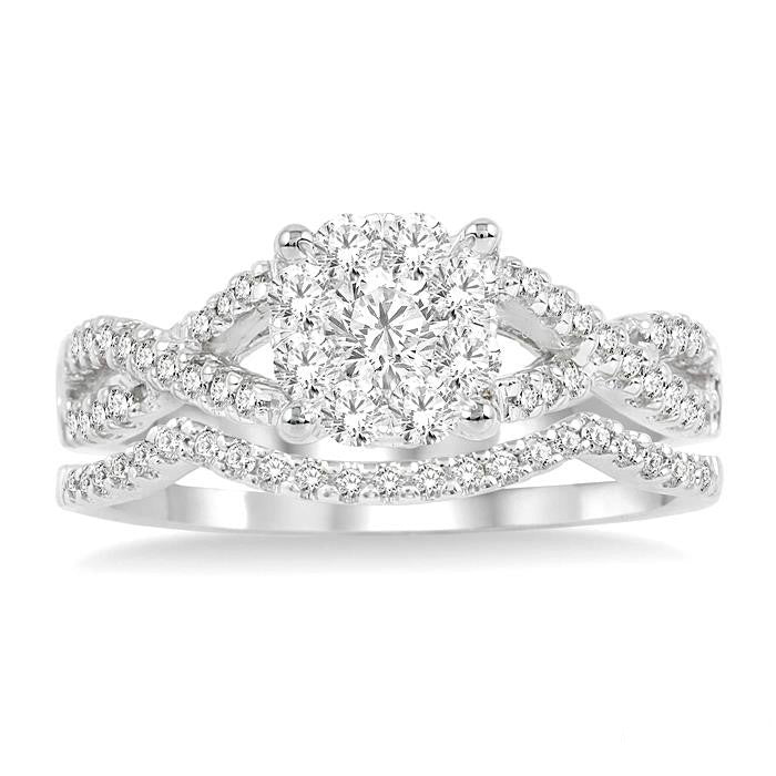 Round Shape Shine Bright Diamond Wedding Set