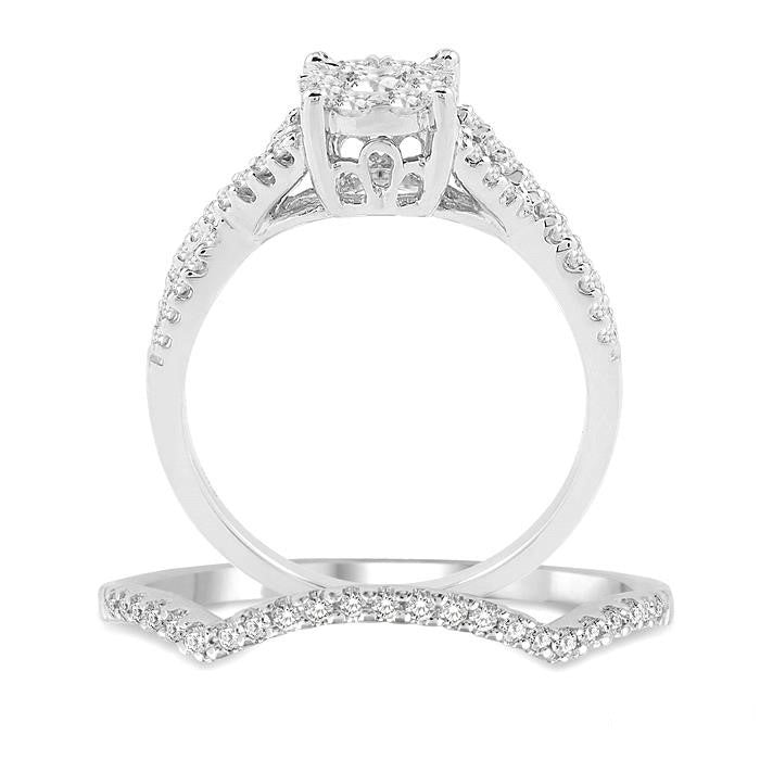 Round Shape Shine Bright Diamond Wedding Set