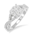 Shine Bright 14K White Gold .58 Ctw Round Cut Bridal Diamond Engagement Ring