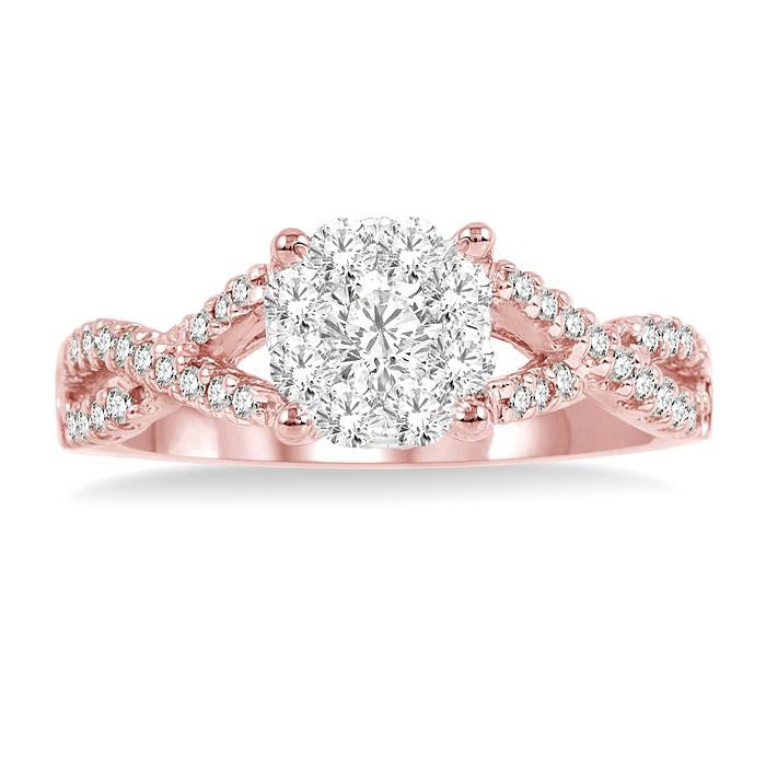 Round Shape Shine Bright Diamond Engagement Ring
