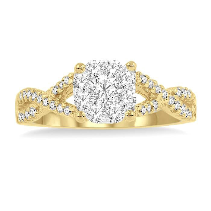 Round Shape Shine Bright Diamond Engagement Ring