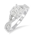 1/3 Ctw Shine Bright Round Cut Diamond Engagement Ring in 14K White Gold