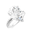 1/8 Ctw Pear Shape Round Cut Diamond Semi-Mount Engagement Ring in 14K White Gold