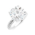 1/10 Ctw Round Shape Round Cut Diamond Semi-Mount Engagement Ring in 14K White Gold