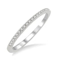 1/10 Ctw Round Cut Diamond Wedding Band in 14K White Gold
