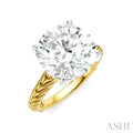 1/10 Ctw Circular Shape Round Cut Diamond Akari Wheat Shank Semi-Mount Engagement Ring in 14K Yellow and White Gold