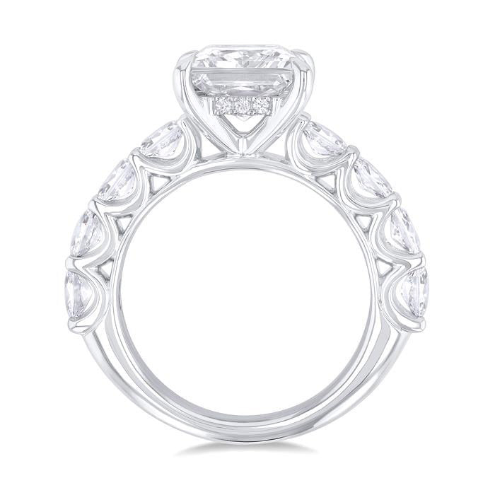 Princess Shape Semi-Mount Diamond Engagement Ring