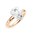1/5 Ctw Akari Pear Shape Round Cut Diamond Semi-Mount Engagement Ring in 14K Rose and White Gold