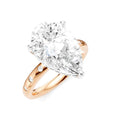 1/5 Ctw Akari Pear Shape Round Cut Diamond Semi-Mount Engagement Ring in 14K Rose and White Gold
