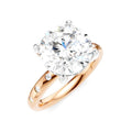1/5 Ctw Round Shape Round Cut Diamond Semi-Mount Engagement Ring in 14K Rose and White Gold