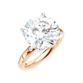 1/5 Ctw Round Shape Round Cut Diamond Semi-Mount Engagement Ring in 14K Rose and White Gold