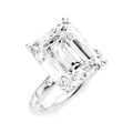 1/5 Ctw Akari Emerald Shape Round Cut Diamond Semi-Mount Engagement Ring in 14K White Gold