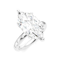 1/5 Ctw Akari Marquise Shape Round Cut Diamond Semi-Mount Engagement Ring in 14K White Gold