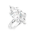 1/5 Ctw Akari Marquise Shape Round Cut Diamond Semi-Mount Engagement Ring in 14K White Gold