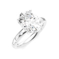 1/5 Ctw Akari Oval Shape Round Cut Diamond Semi-Mount Engagement Ring in 14K White Gold