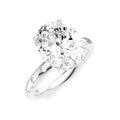 1/5 Ctw Akari Oval Shape Round Cut Diamond Semi-Mount Engagement Ring in 14K White Gold