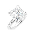 1/5 Ctw Akari Princess Shape Round Cut Diamond Semi-Mount Engagement Ring in 14K White Gold