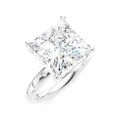 1/5 Ctw Akari Princess Shape Round Cut Diamond Semi-Mount Engagement Ring in 14K White Gold