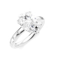 1/5 Ctw Akari Pear Shape Round Cut Diamond Semi-Mount Engagement Ring in 14K White Gold