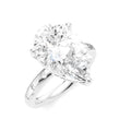 1/5 Ctw Akari Pear Shape Round Cut Diamond Semi-Mount Engagement Ring in 14K White Gold