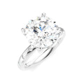 1/5 Ctw Round Shape Round Cut Diamond Semi-Mount Engagement Ring in 14K White Gold