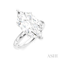 1/5 Ctw Akari Marquise Shape Round Cut Diamond Semi-Mount Engagement Ring in 14K White Gold