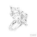 1/5 Ctw Akari Marquise Shape Round Cut Diamond Semi-Mount Engagement Ring in 14K White Gold