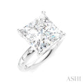 1/5 Ctw Akari Princess Shape Round Cut Diamond Semi-Mount Engagement Ring in 14K White Gold