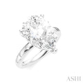 1/5 Ctw Akari Pear Shape Round Cut Diamond Semi-Mount Engagement Ring in 14K White Gold